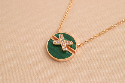 [Auream]JEUX DE PINK GOLD DIAMOND NECKLACE
