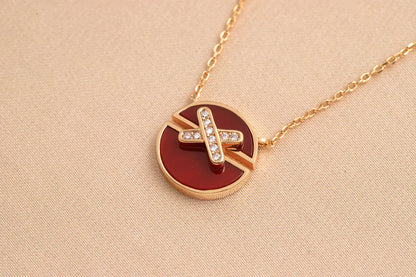 [Auream]JEUX DE ROSE GOLD DIAMOND NECKLACE