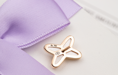[Auream]JEUX DE WHITE MOP ROSE GOLD DIAMOND EARRINGS