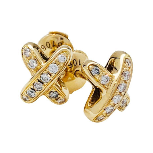 [Auream]JEUX DE GOLD DIAMOND EARRINGS