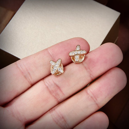 [Auream]JEUX DE GOLD DIAMOND EARRINGS