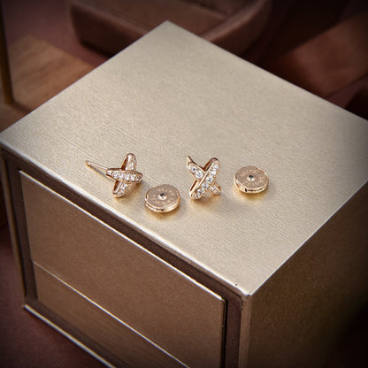 [Auream]JEUX DE GOLD DIAMOND EARRINGS
