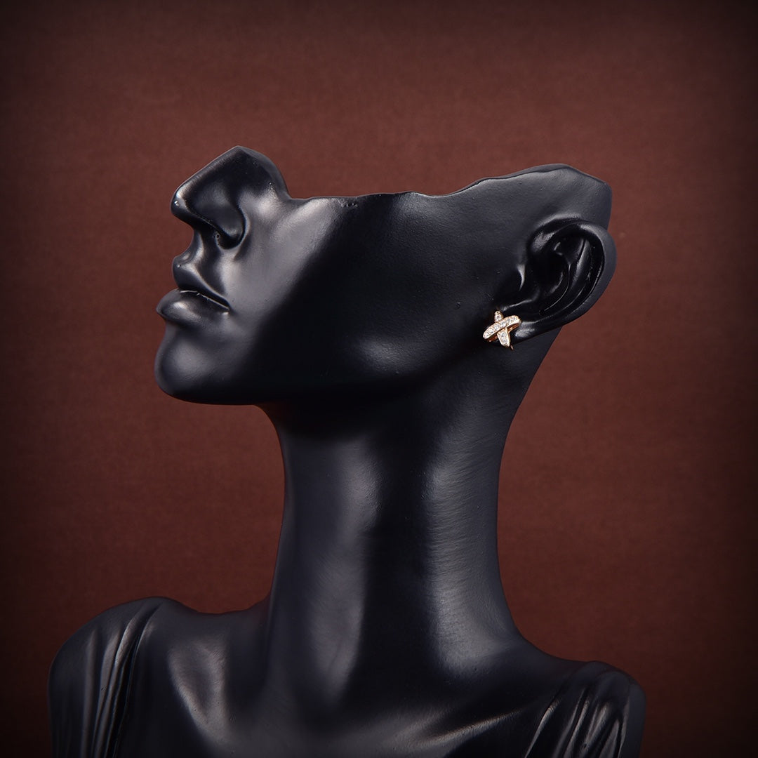 [Auream]JEUX DE GOLD DIAMOND EARRINGS