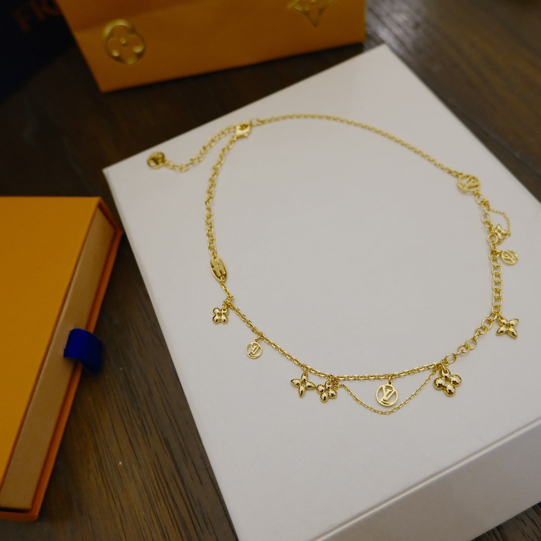 [Auream]BLOOMING SUPPLE NECKLACE BRASS