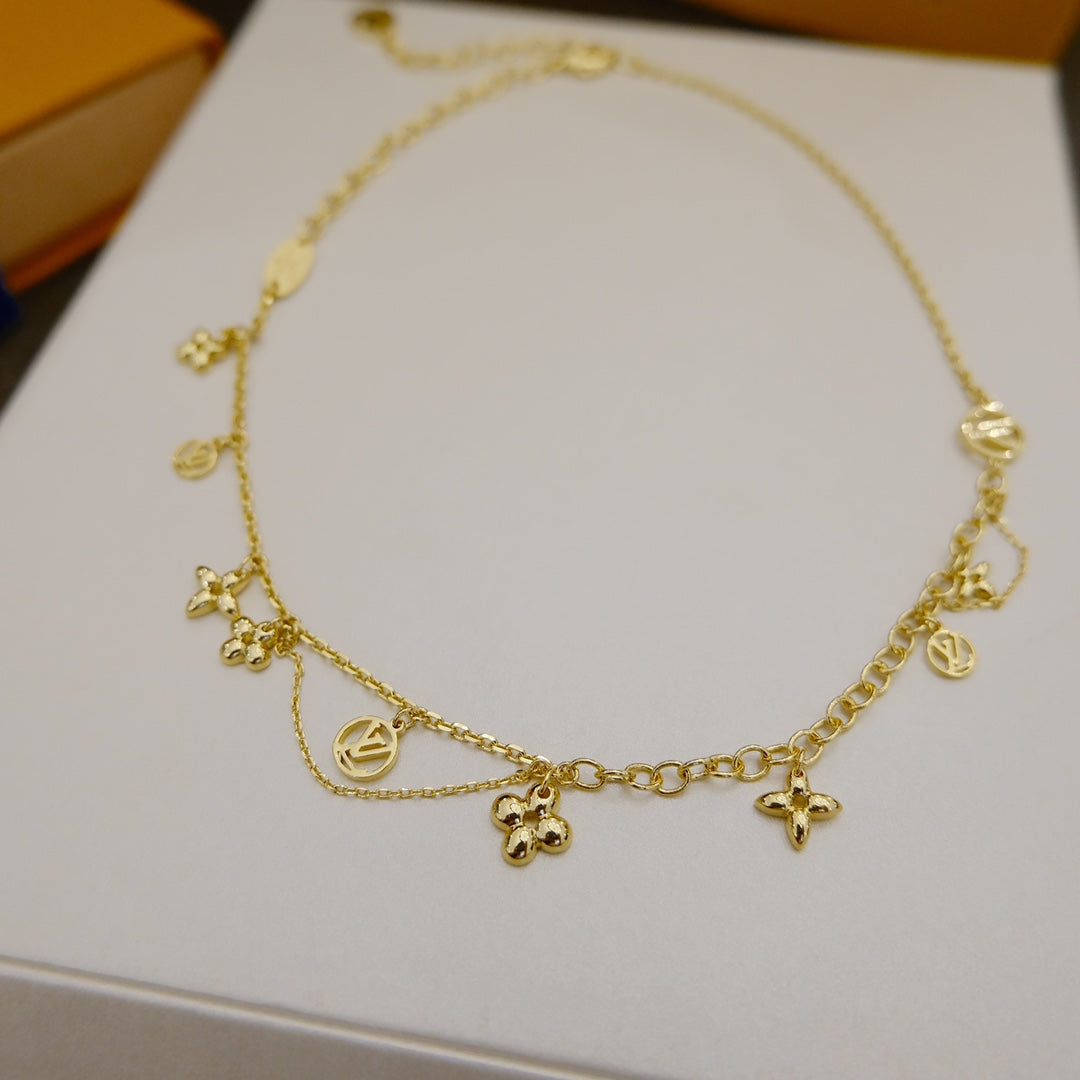 [Auream]BLOOMING SUPPLE NECKLACE BRASS