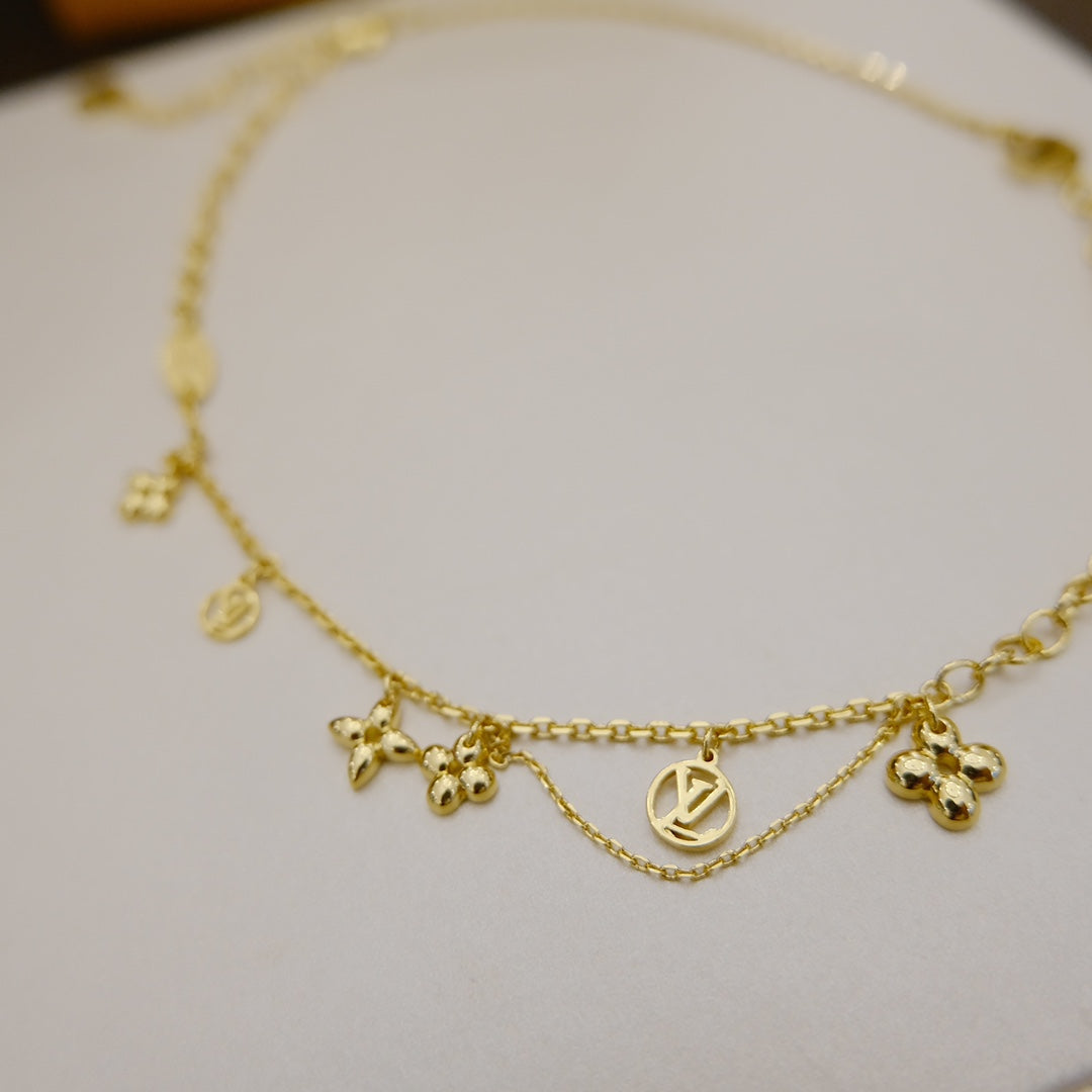[Auream]BLOOMING SUPPLE NECKLACE BRASS