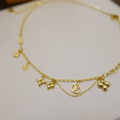 [Auream]BLOOMING SUPPLE NECKLACE BRASS