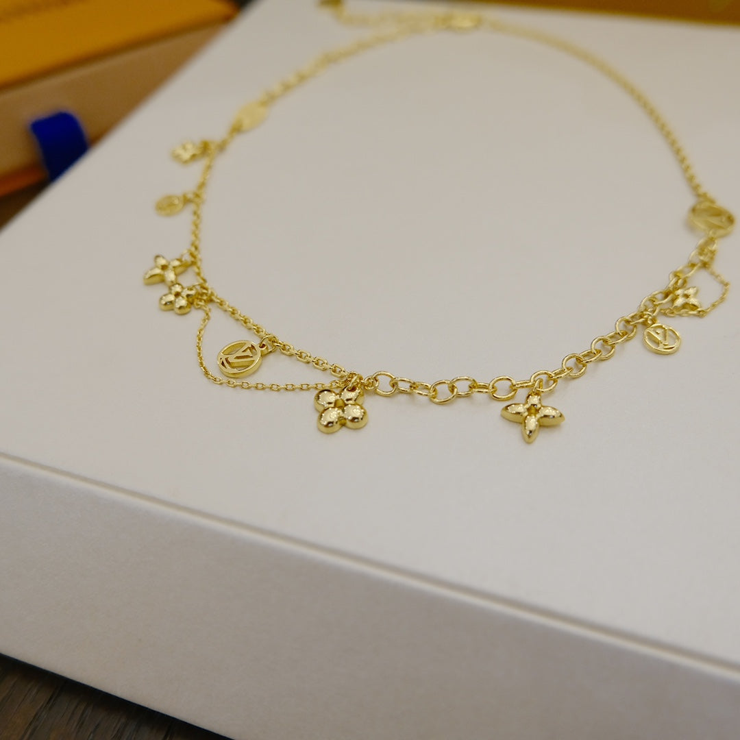 [Auream]BLOOMING SUPPLE NECKLACE BRASS