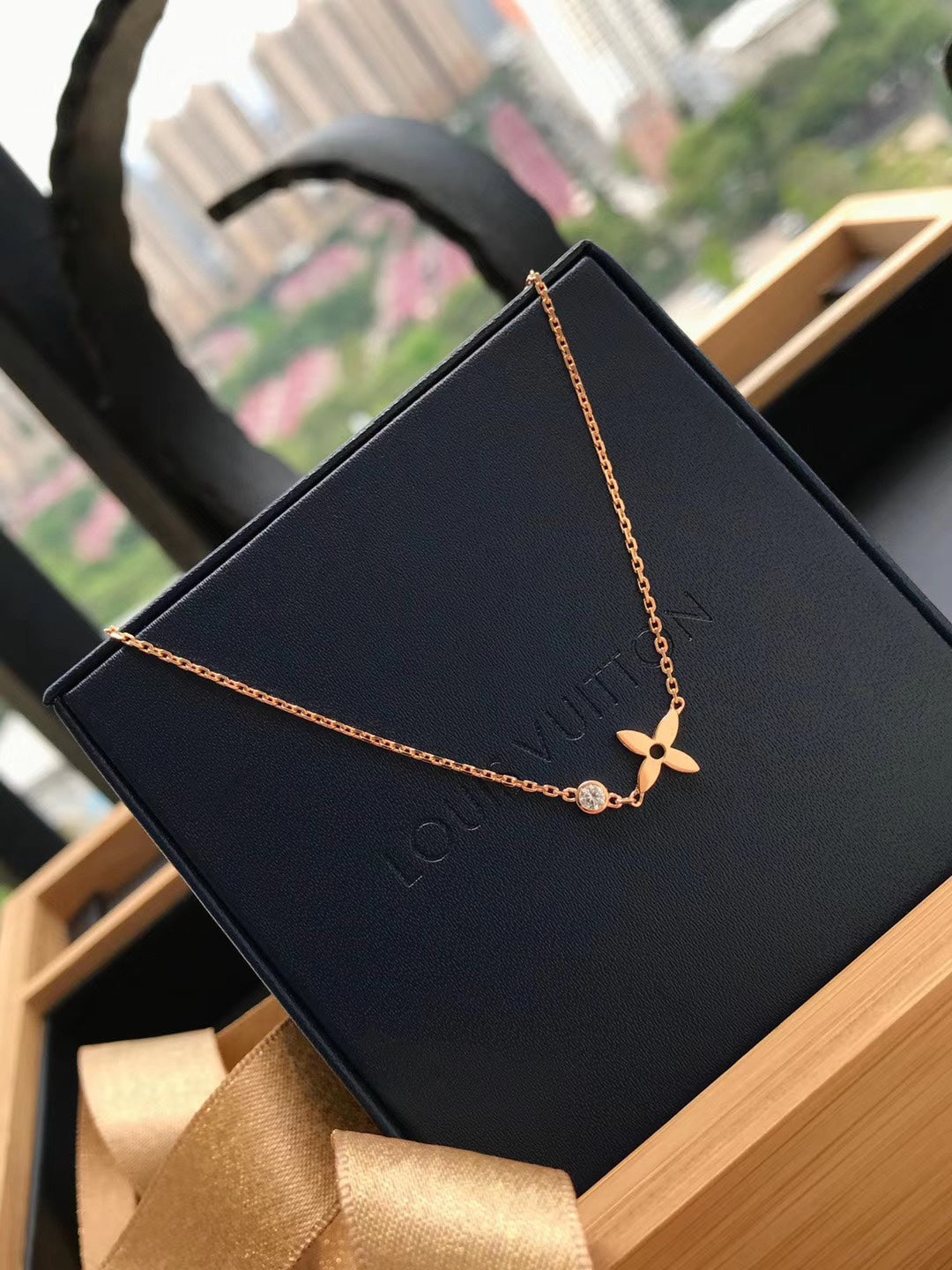 [Auream]BLOSSOM PENDANT PINK GOLD AND DIAMOND