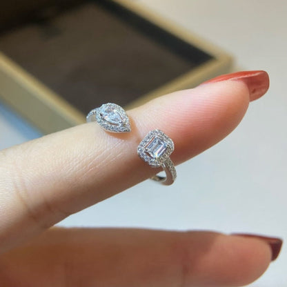 [Auream]MY TWIN TOI & MOI SILVER DIAMOND RING