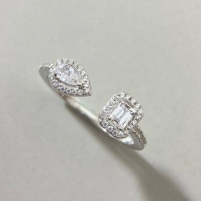 [Auream]MY TWIN TOI & MOI SILVER DIAMOND RING