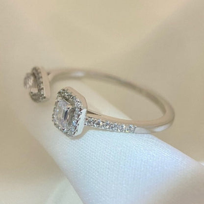 [Auream]MY TWIN TOI & MOI SILVER DIAMOND RING