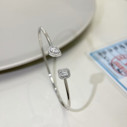 [Auream]JONC FLEX MY TWIN TOI & MOI SILVER DIAMOND BRACELET