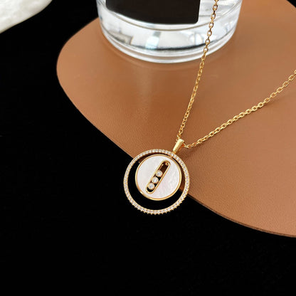 [Auream]Demo MOVE MM NACRE BLANCHE DIAMOND NECKLACE