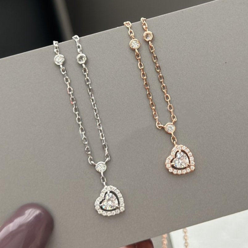 [Auream]JOY HEART DIAMOND NECKLACE