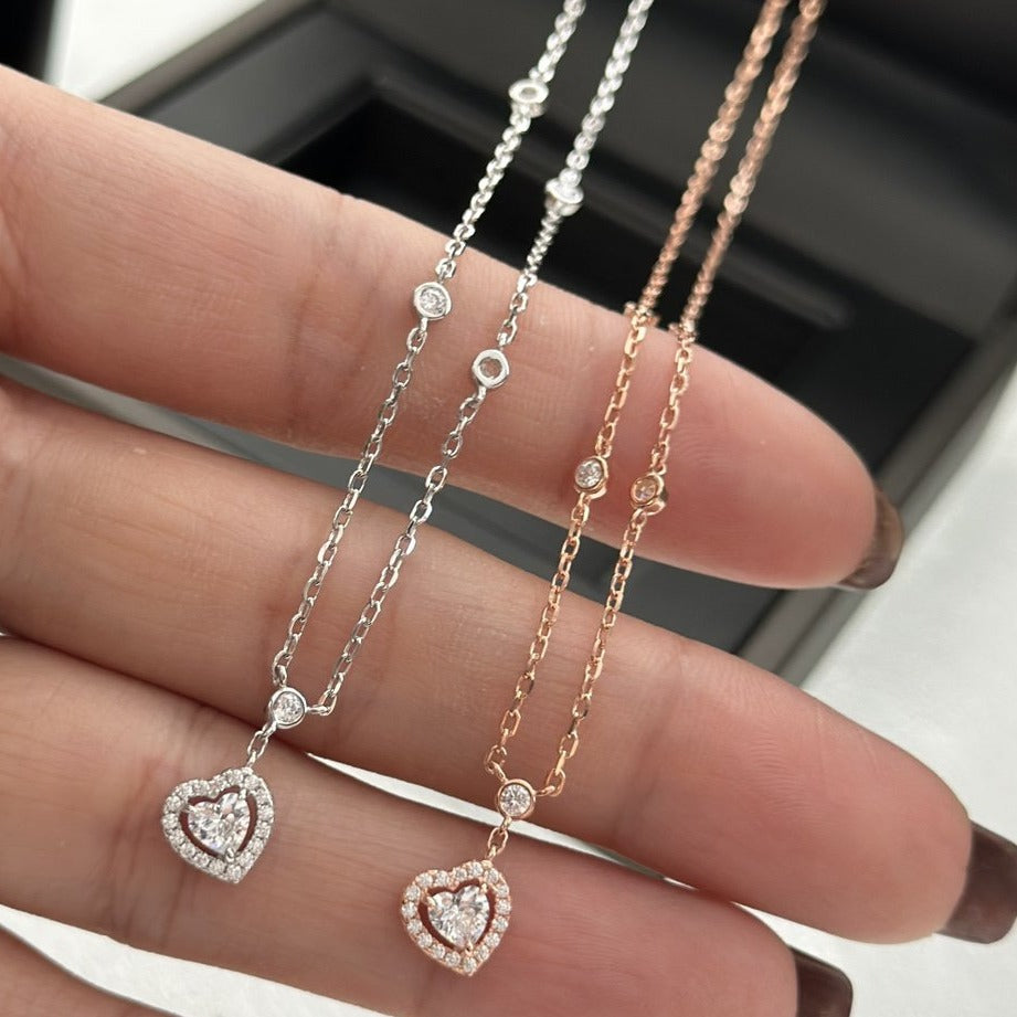 [Auream]JOY HEART DIAMOND NECKLACE