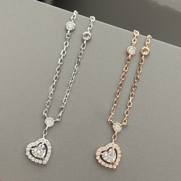 [Auream]JOY HEART DIAMOND NECKLACE