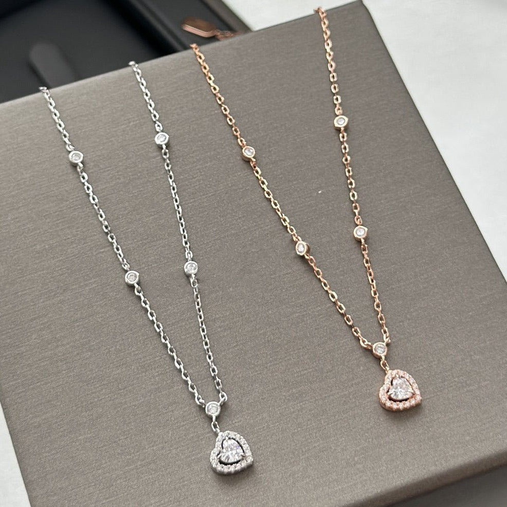 [Auream]JOY HEART DIAMOND NECKLACE
