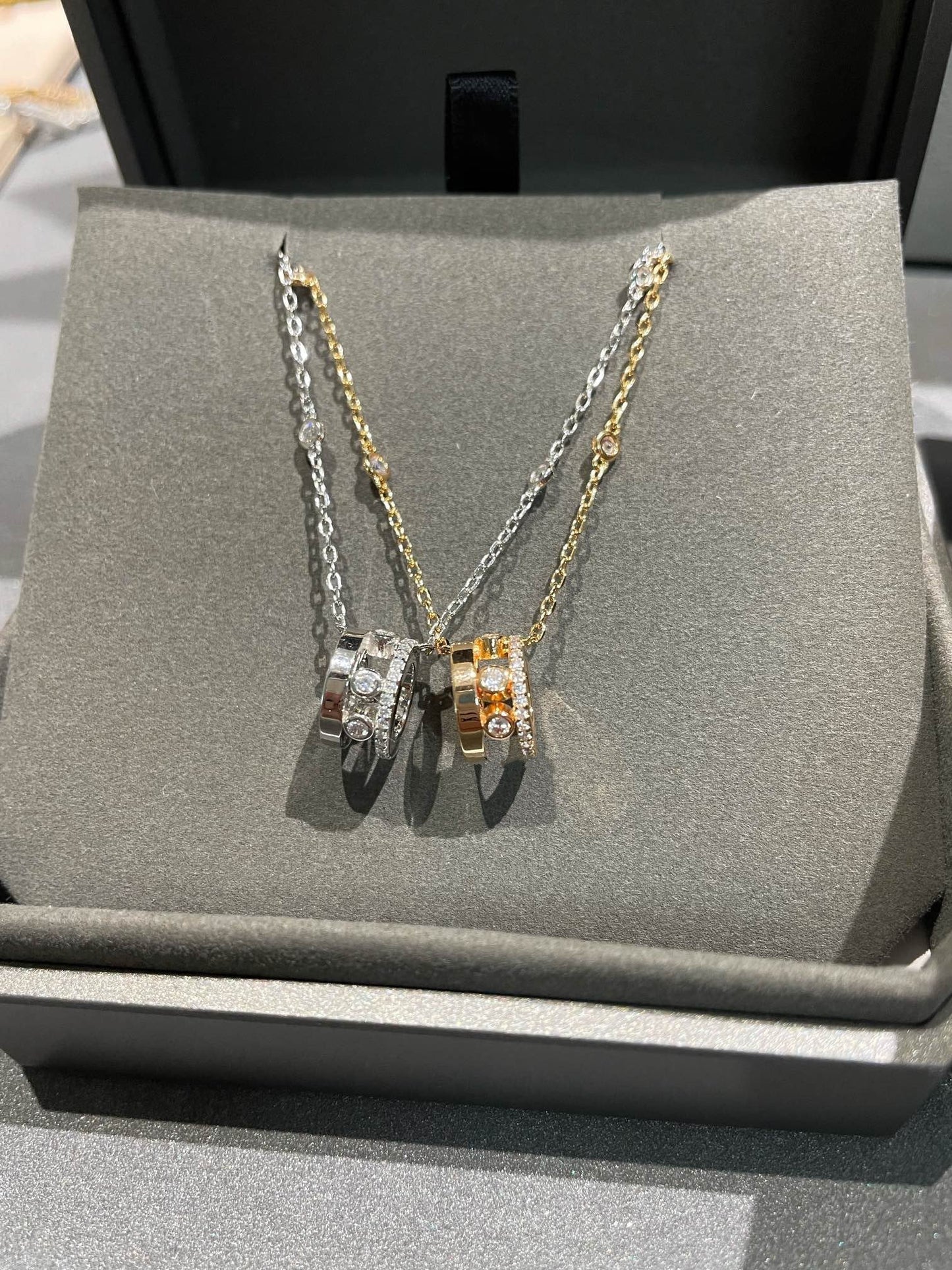 [Auream]CHAIN MOVE ROMANE PEDAND NECKLACE