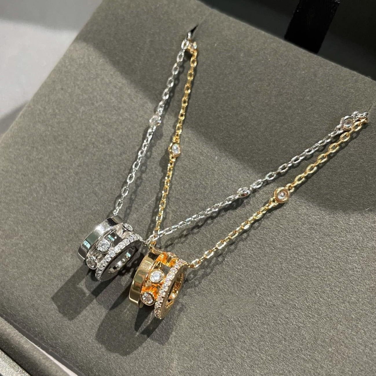 [Auream]CHAIN MOVE ROMANE PEDAND NECKLACE