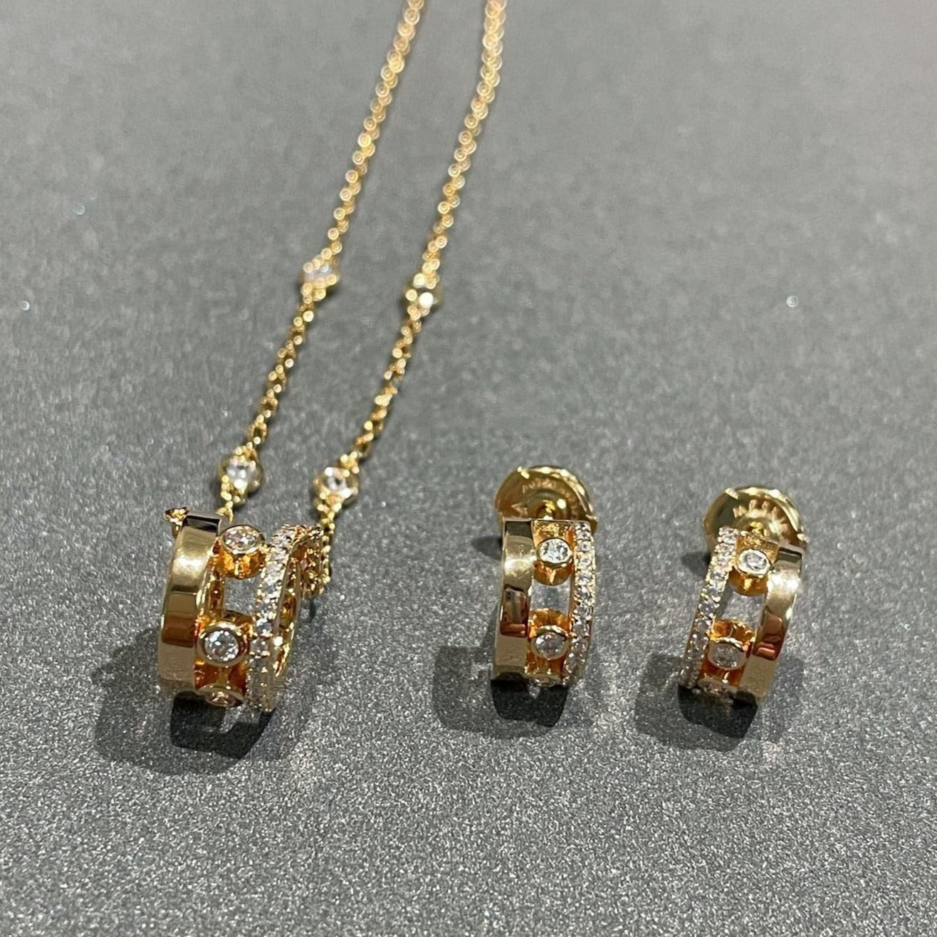 [Auream]CHAIN MOVE ROMANE PEDAND NECKLACE