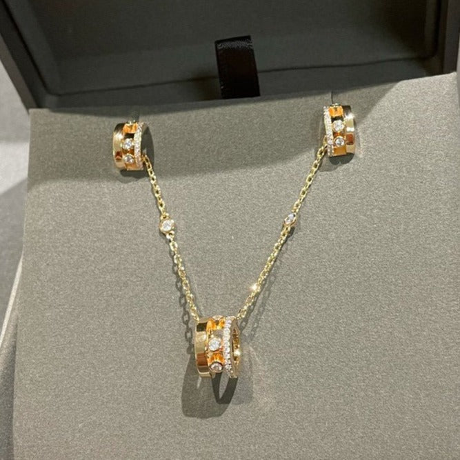 [Auream]CHAIN MOVE ROMANE PEDAND NECKLACE