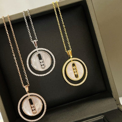 [Auream]Demo MOVE MM NACRE BLANCHE DIAMOND NECKLACE