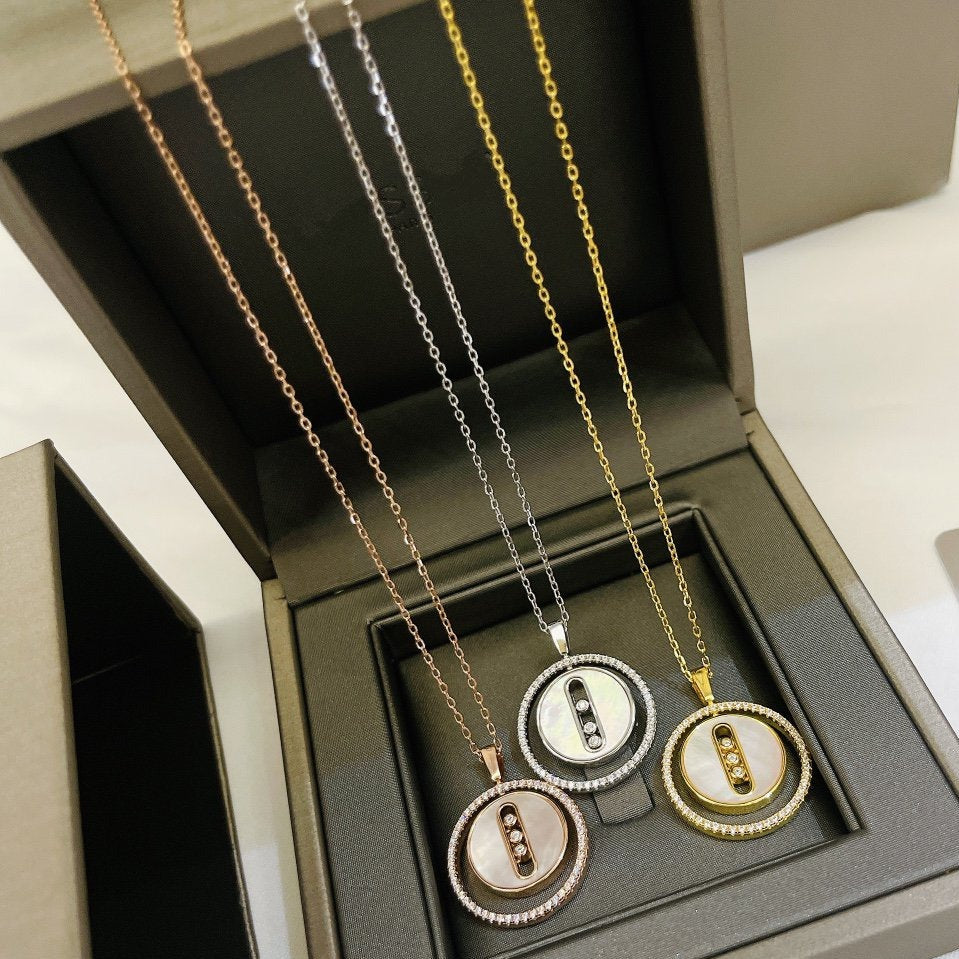 [Auream]Demo MOVE MM NACRE BLANCHE DIAMOND NECKLACE