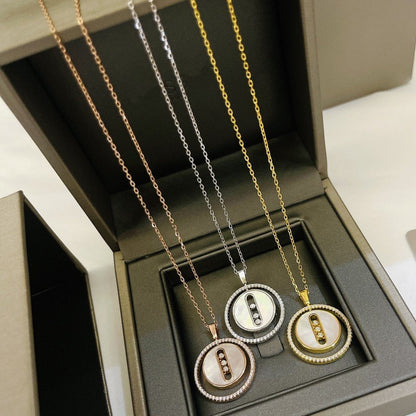 [Auream]Demo MOVE MM NACRE BLANCHE DIAMOND NECKLACE