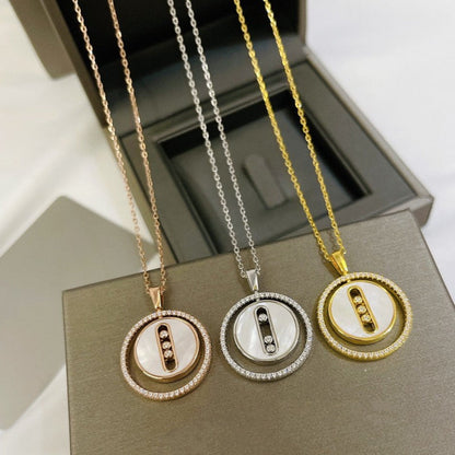 [Auream]Demo MOVE MM NACRE BLANCHE DIAMOND NECKLACE