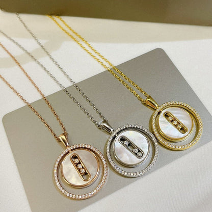 [Auream]Demo MOVE MM NACRE BLANCHE DIAMOND NECKLACE