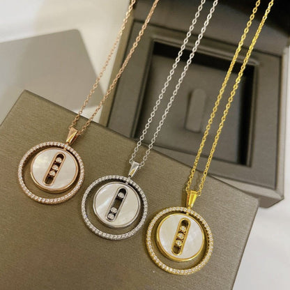 [Auream]Demo MOVE MM NACRE BLANCHE DIAMOND NECKLACE