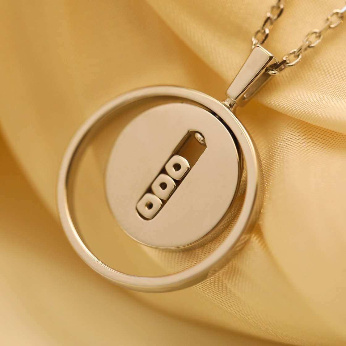 [Auream]Demo MOVE MM SILVER DIAMOND NECKLACE