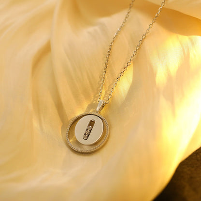 [Auream]Demo MOVE MM SILVER DIAMOND NECKLACE