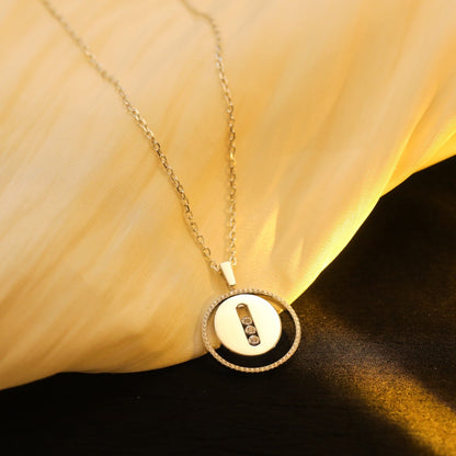 [Auream]Demo MOVE MM SILVER DIAMOND NECKLACE