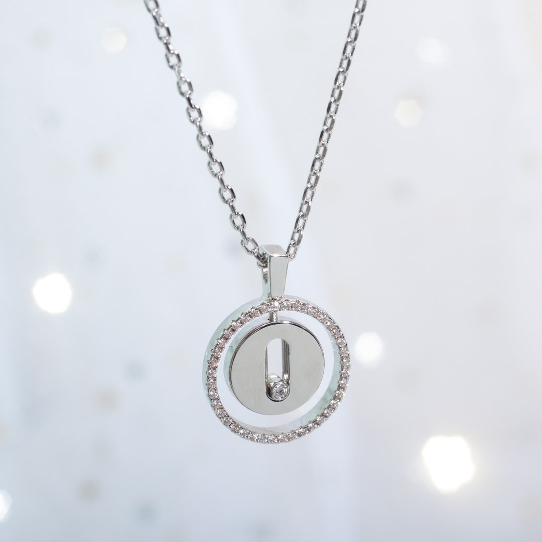 [Auream]Demo MOVE PM NECKLACE SILVER DIAMOND