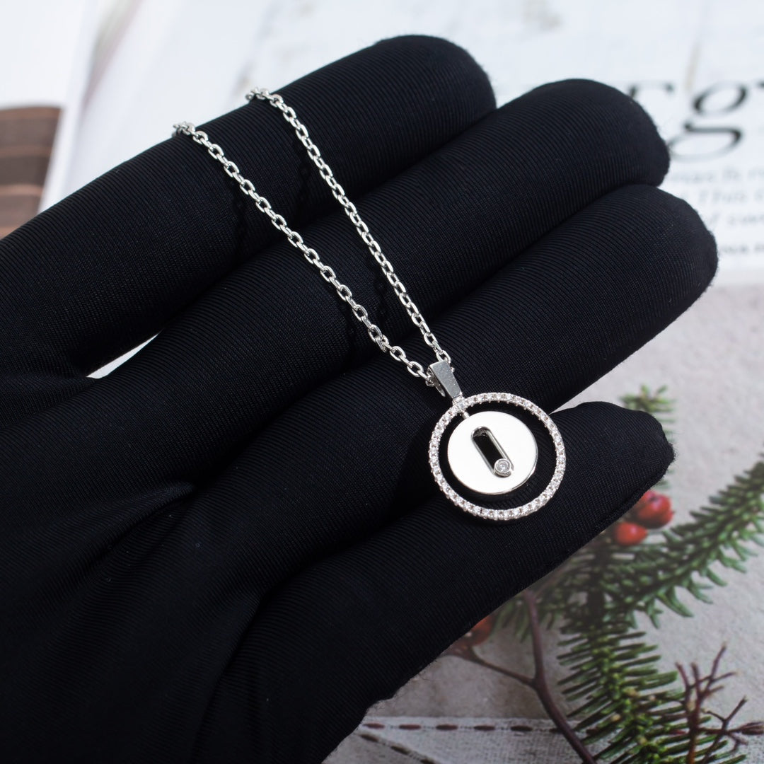 [Auream]Demo MOVE PM NECKLACE SILVER DIAMOND
