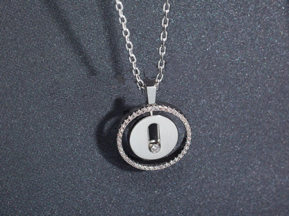 [Auream]Demo MOVE PM NECKLACE SILVER DIAMOND