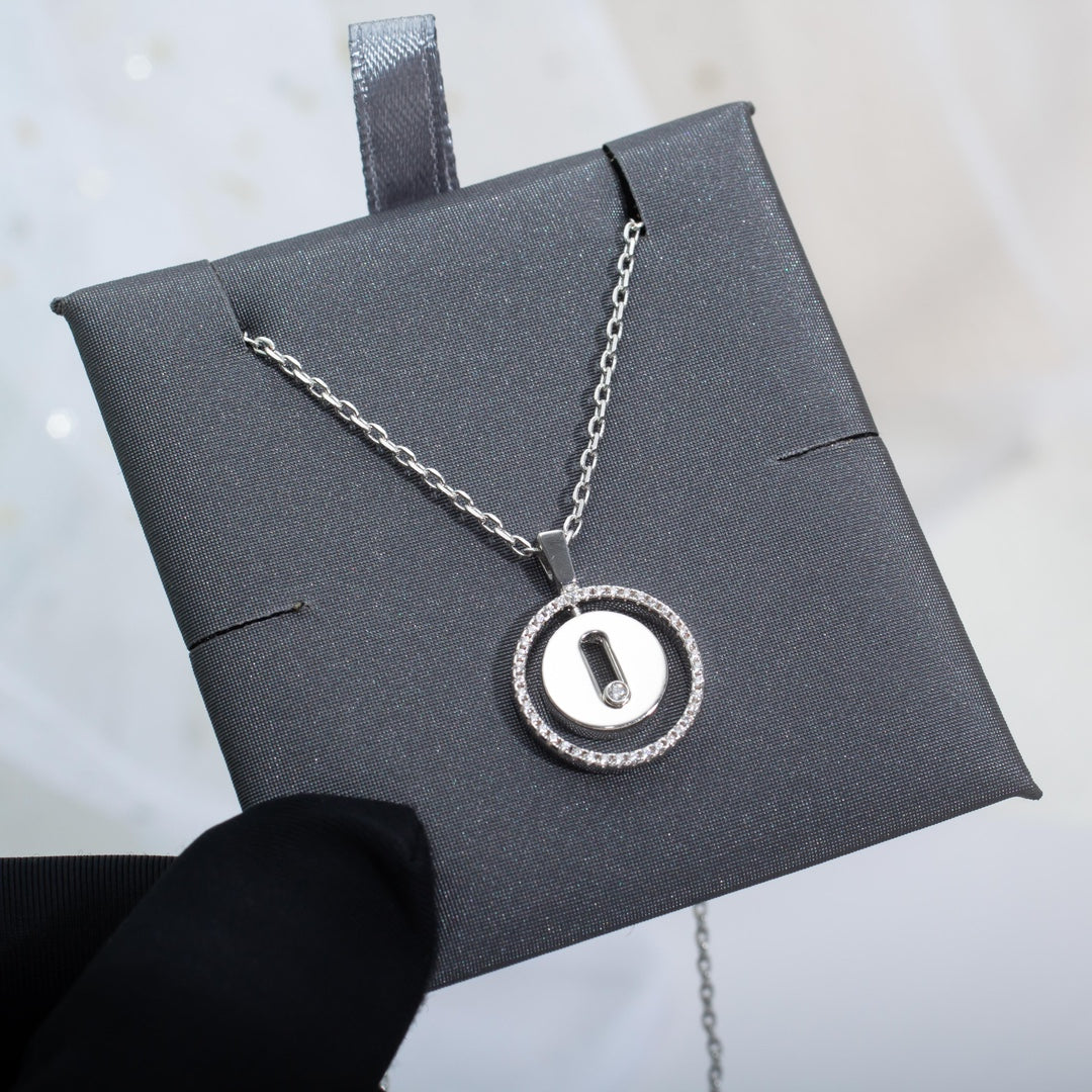 [Auream]Demo MOVE PM NECKLACE SILVER DIAMOND