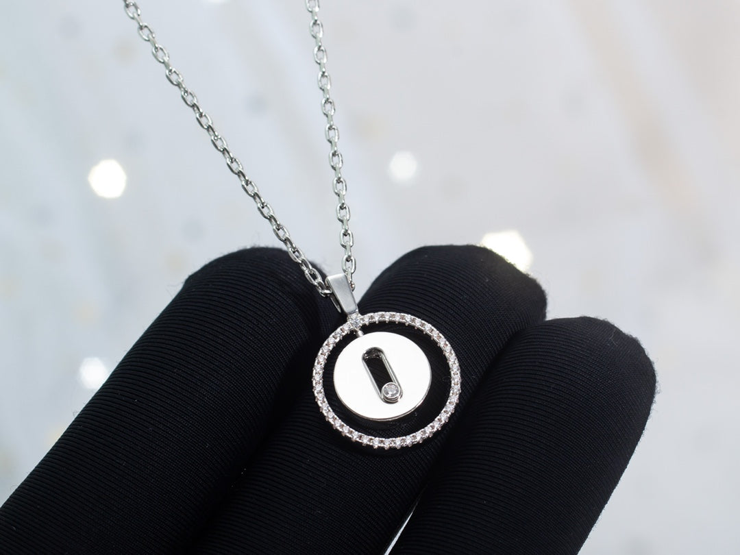 [Auream]Demo MOVE PM NECKLACE SILVER DIAMOND
