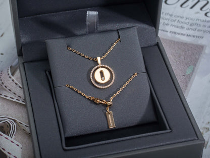 [Auream]Demo MOVE PM NECKLACE PINK GOLD DIAMOND