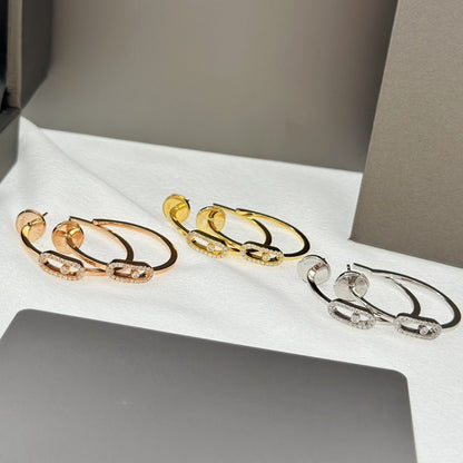 [Auream]CREOLES MOVE UNO PM DIAMOND EARRINGS