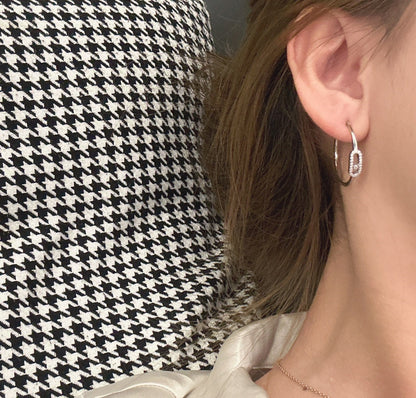 [Auream]CREOLES MOVE UNO PM DIAMOND EARRINGS