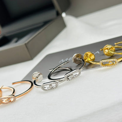 [Auream]CREOLES MOVE UNO PM DIAMOND EARRINGS