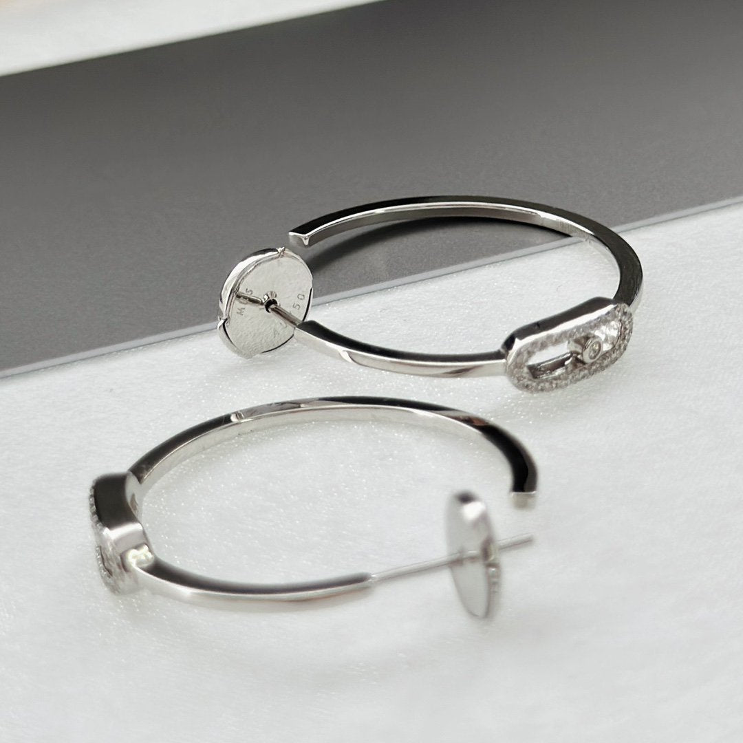 [Auream]CREOLES MOVE UNO PM DIAMOND EARRINGS