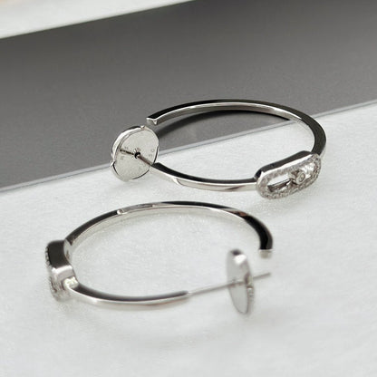 [Auream]CREOLES MOVE UNO PM DIAMOND EARRINGS
