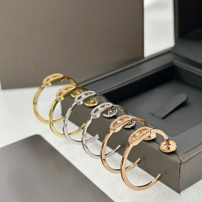 [Auream]CREOLES MOVE UNO PM DIAMOND EARRINGS