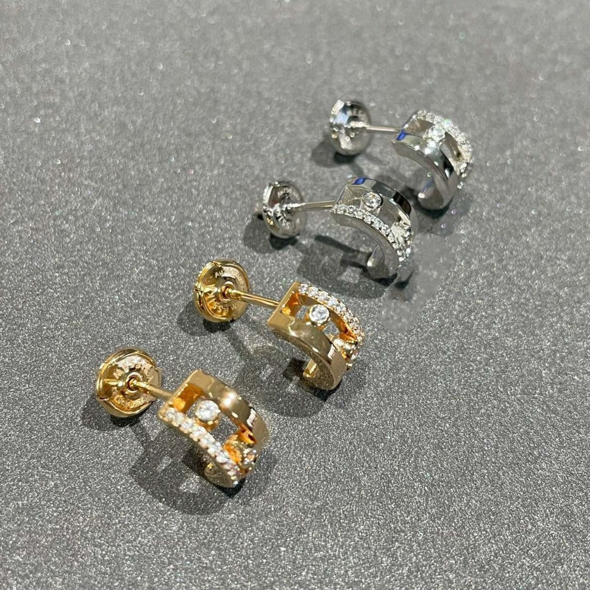 [Auream]MOVE ROMANE EARRINGS DIAMOND