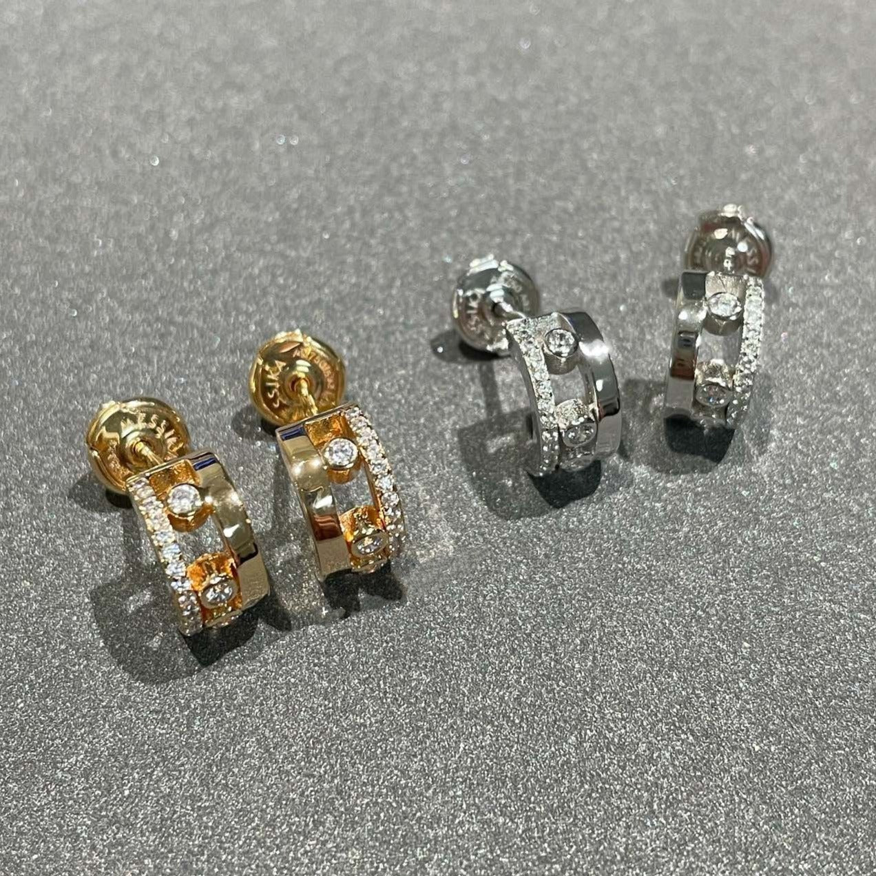 [Auream]MOVE ROMANE EARRINGS DIAMOND