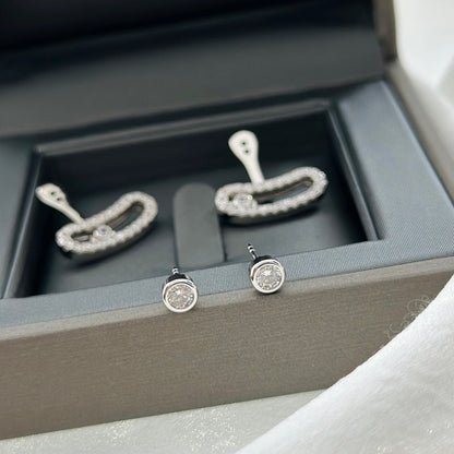 [Auream]MOVE UNO SILVER DIAMOND EARRINGS